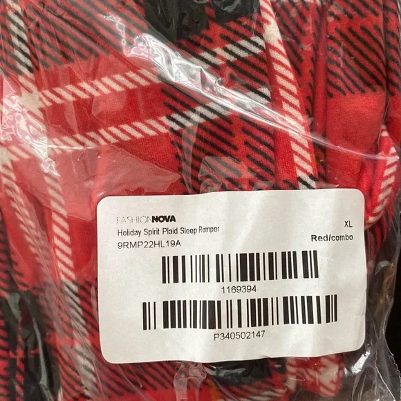 NWT Plaid Sleep Romper - Picture 11 of 11